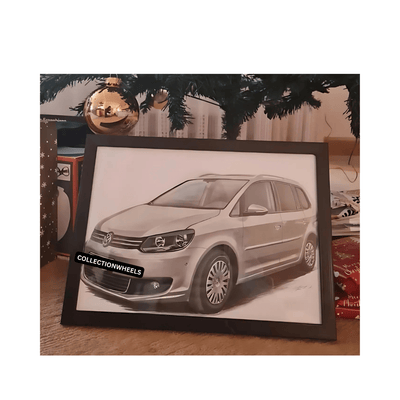 Dein Auto als handgezeichnetes Unikat – personalisiertes Kunstwerk auf Papier