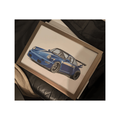 Dein Auto als handgezeichnetes Unikat – personalisiertes Kunstwerk auf Papier