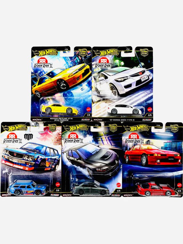 Hot Wheels 2025 Car Culture Ronin Run II Case M 5er Set Collection Wheels HW