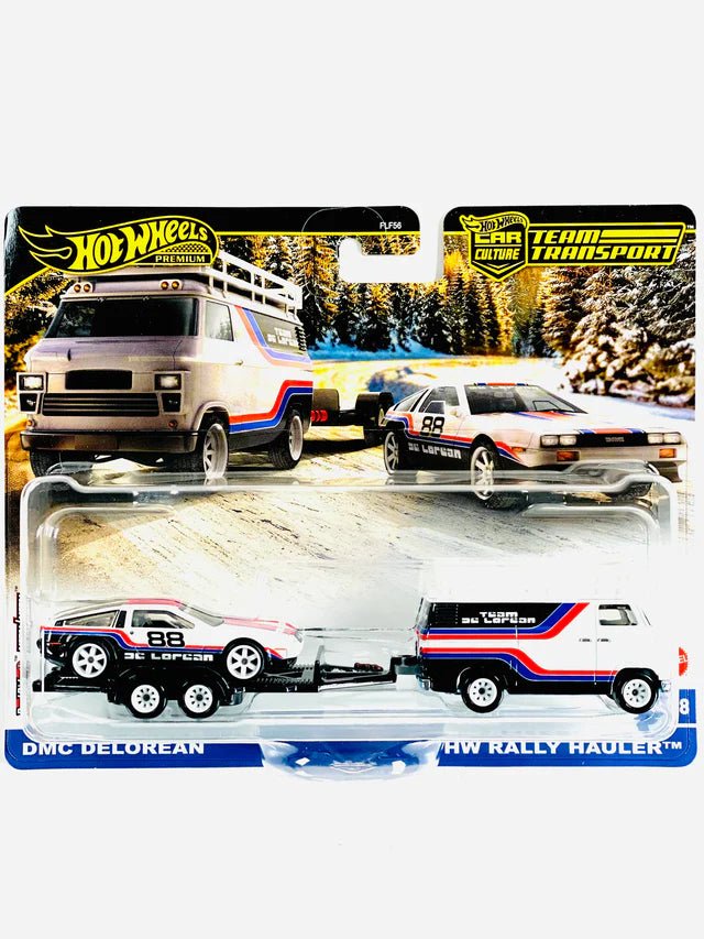 Hot Wheels 2025 Team Transport DMC Delorean & HW Rally Hauler 78 Collection Wheels HW