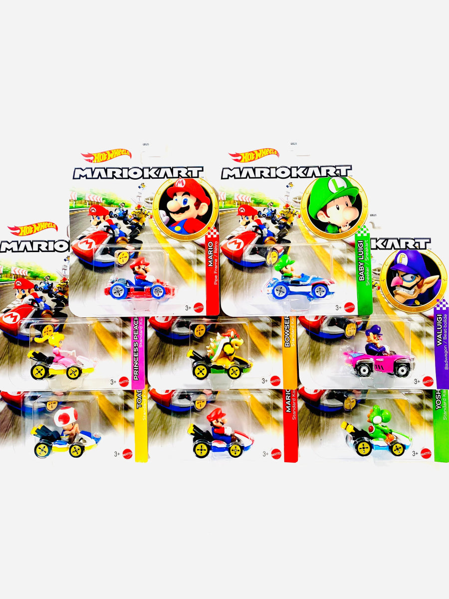 Hot Wheels 2026 Character Cars Mario Kart Case A (8 Cars) Collection Wheels HW