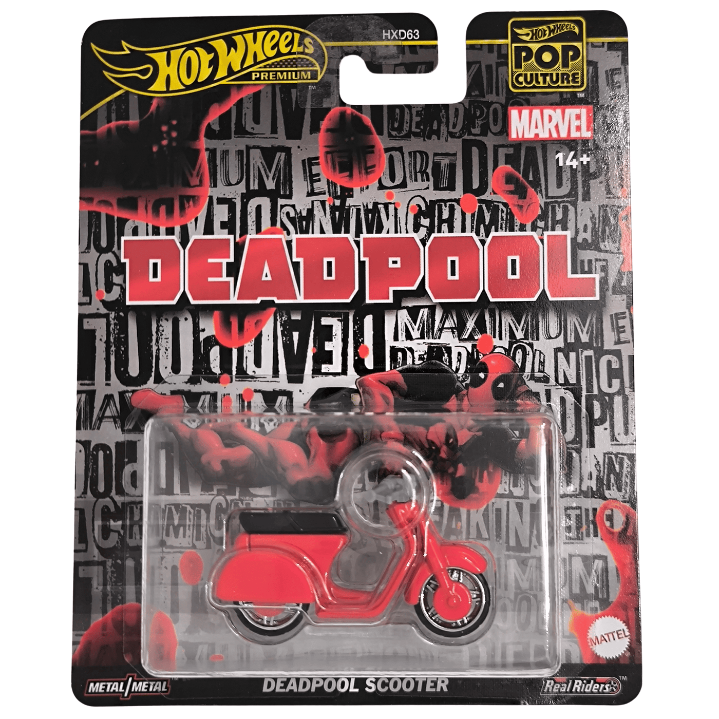 Hot Wheels Deadpool Scooter Premium Pop Culture