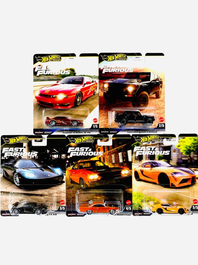 Hot Wheels Fast & Furious 2025 Case L 5er Set Collection Wheels HW