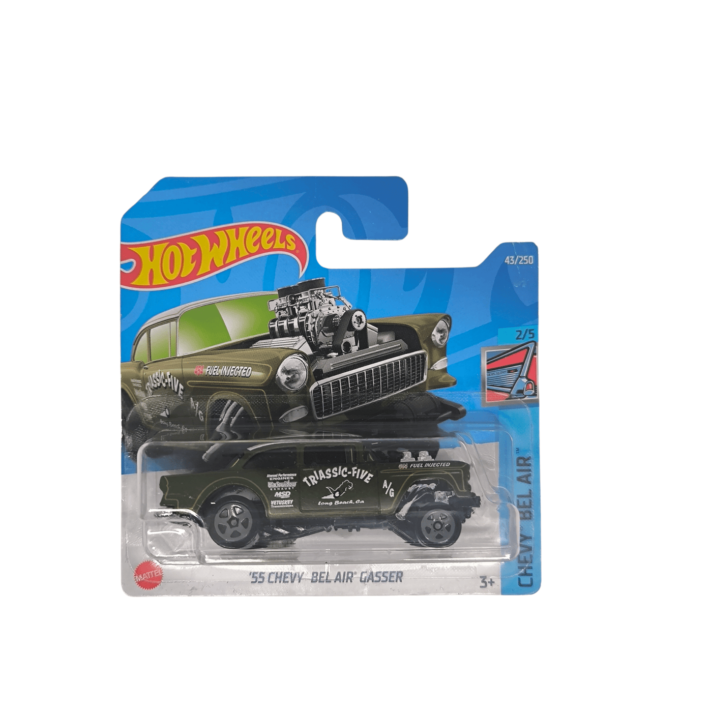 Hot Wheels Mainline 55 Chevy Bel Air Gasser Grün 43/250 2022 Sale
