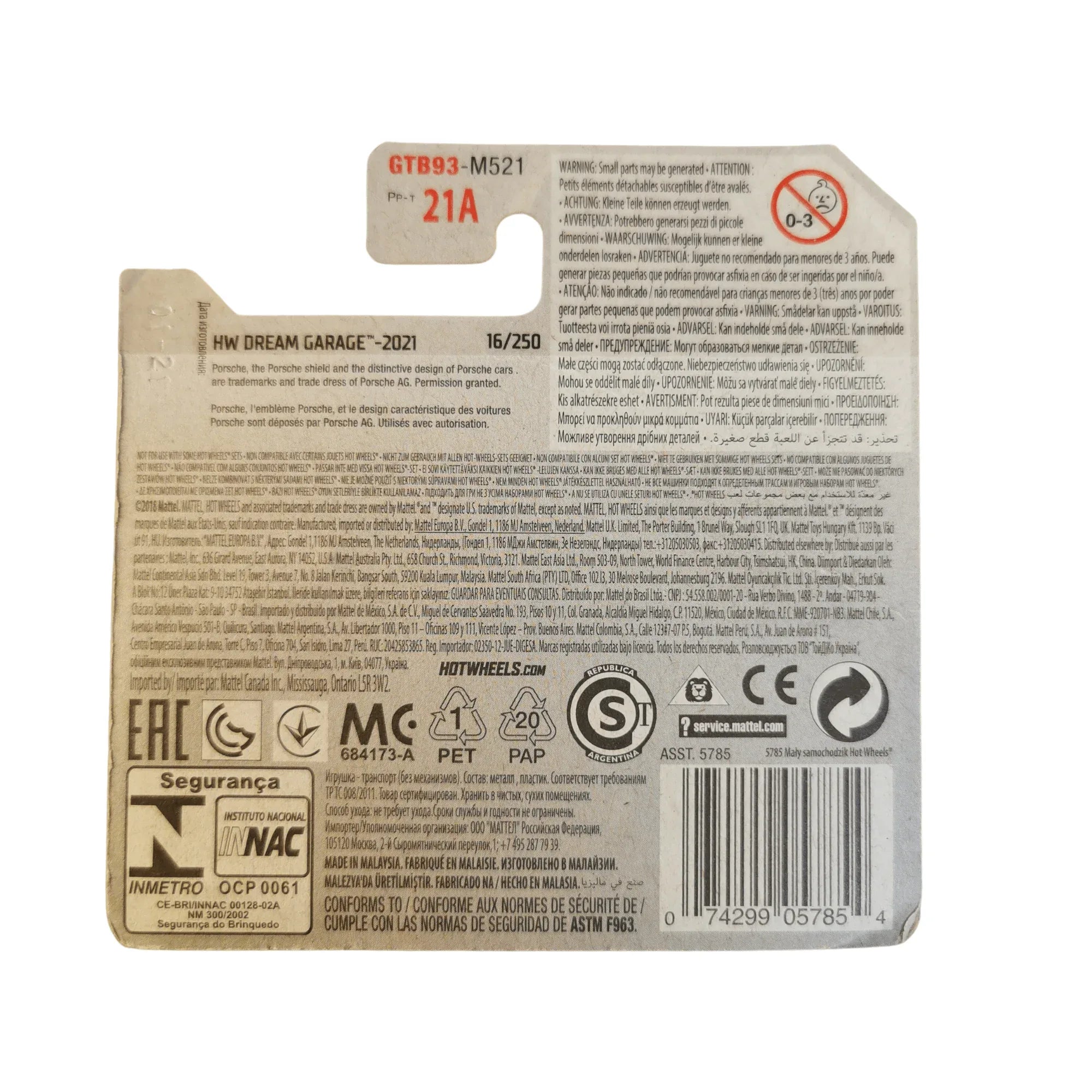 Hot Wheels Mainline 96 Porsche Carrera 16/250 2021