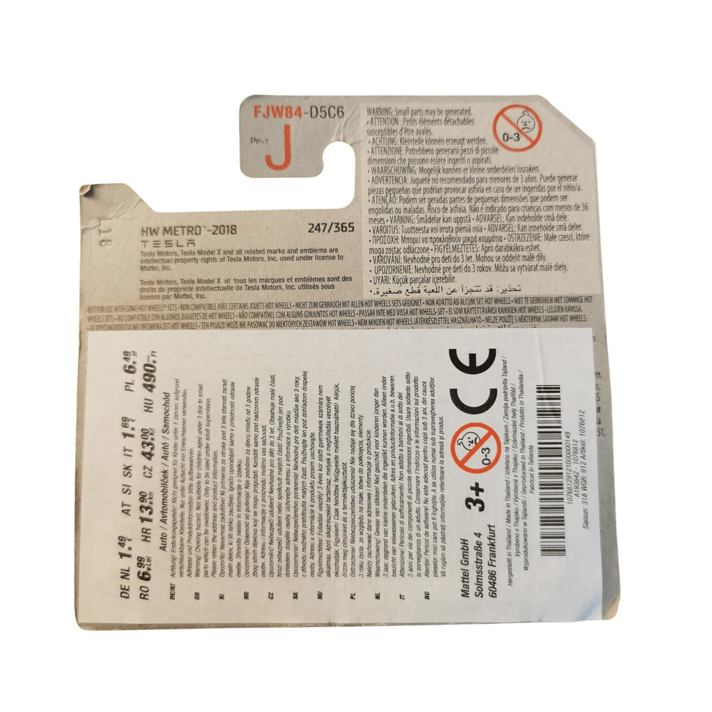 Hot Wheels Mainline Tesla Model X 247/365 2018