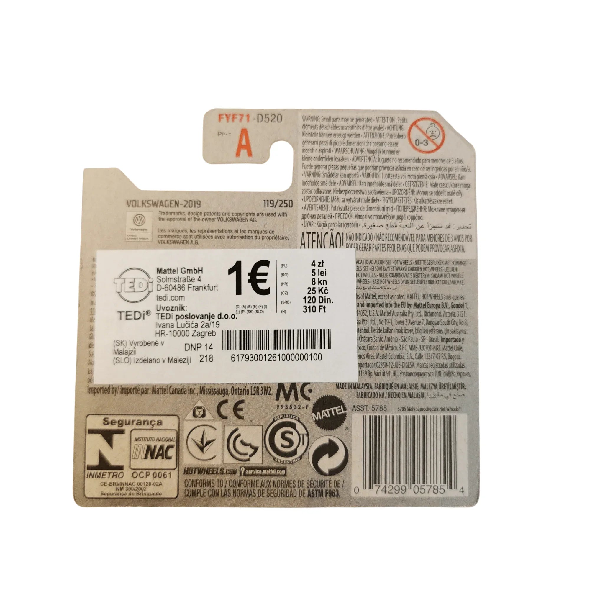 Hot Wheels Mainline Volkswagen SP2 119/250 2019