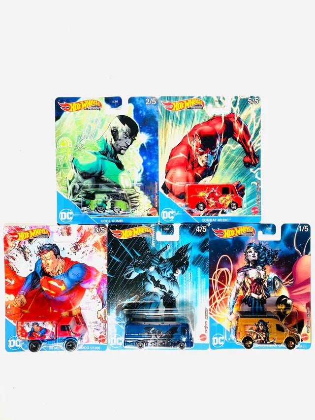 Hot Wheels Pop Culture DC Comics 2021 Case M 5er Set Collection Wheels HW