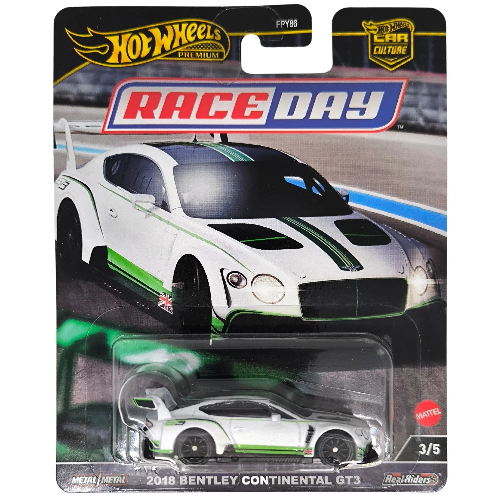 Hot Wheels Premium 2018 Bentley Continental GT3 3/5 Raceday Car Culture Sale