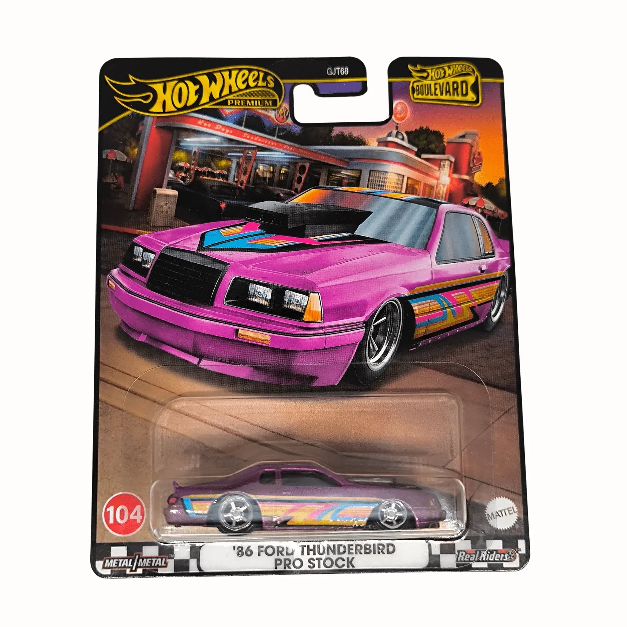 Hot Wheels Premium 86 Ford Thunderbird Pro Stock #104 Boulevard