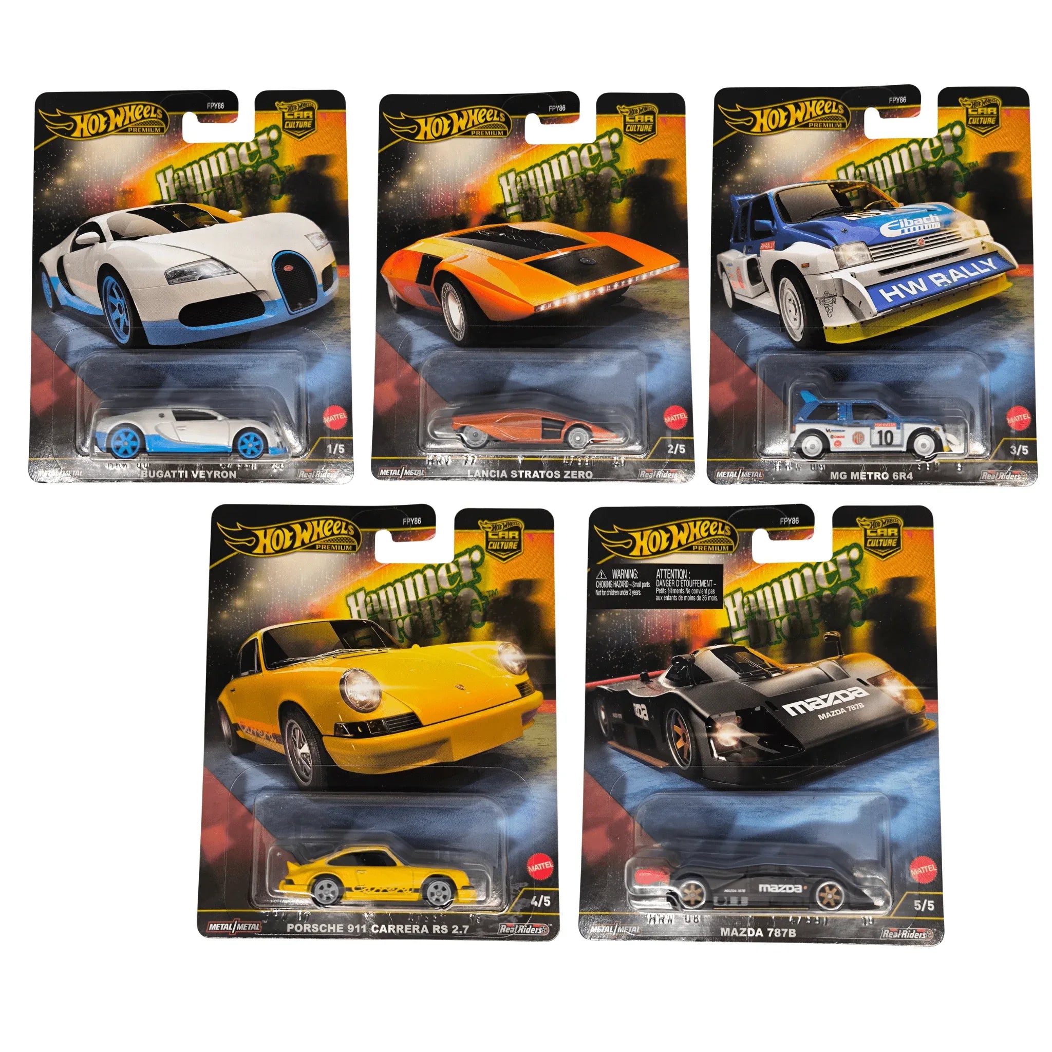 Hot Wheels Premium Car Culture Hammer Drop Set 5er