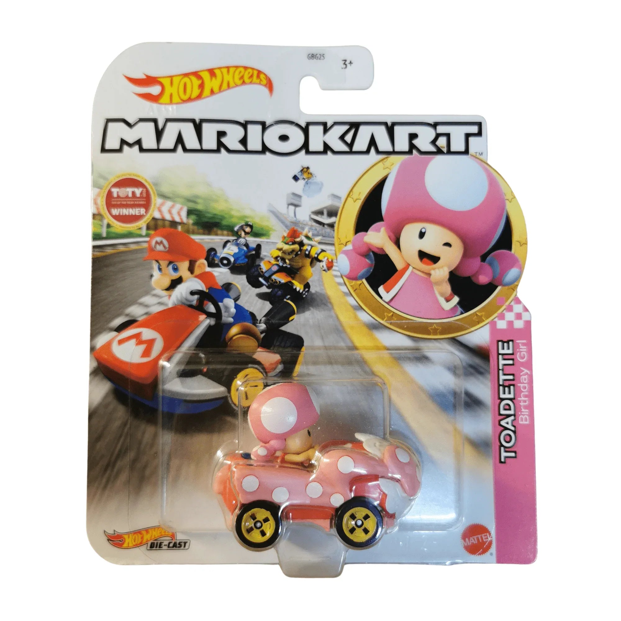 Hot Wheels Premium Toadette Birthday Girl